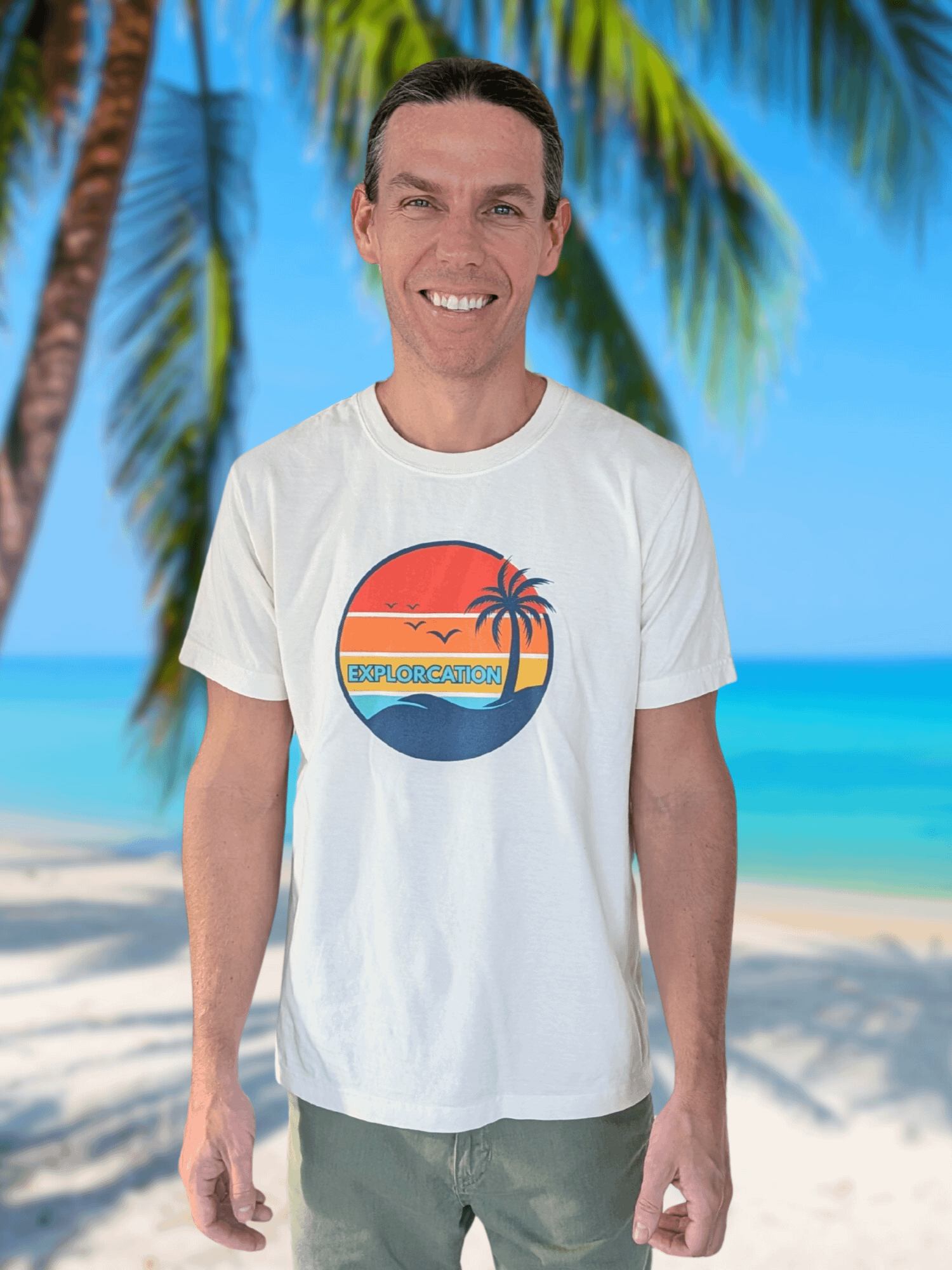 Retro Sunset Oversized T-Shirt product image (2)