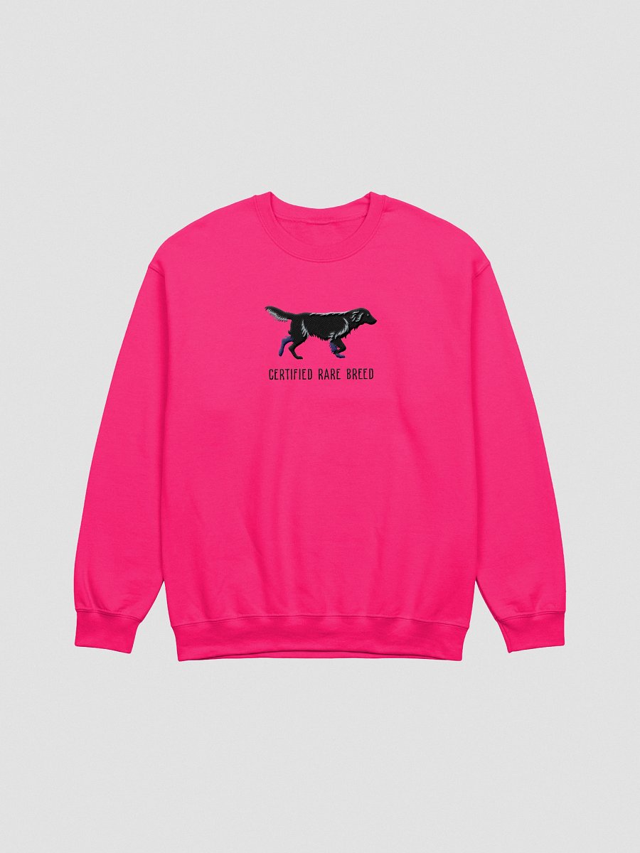 Certified Rare Breed Sweatshirt (Embroidered) of a Flat Coated Retriever(Black) product image (4)