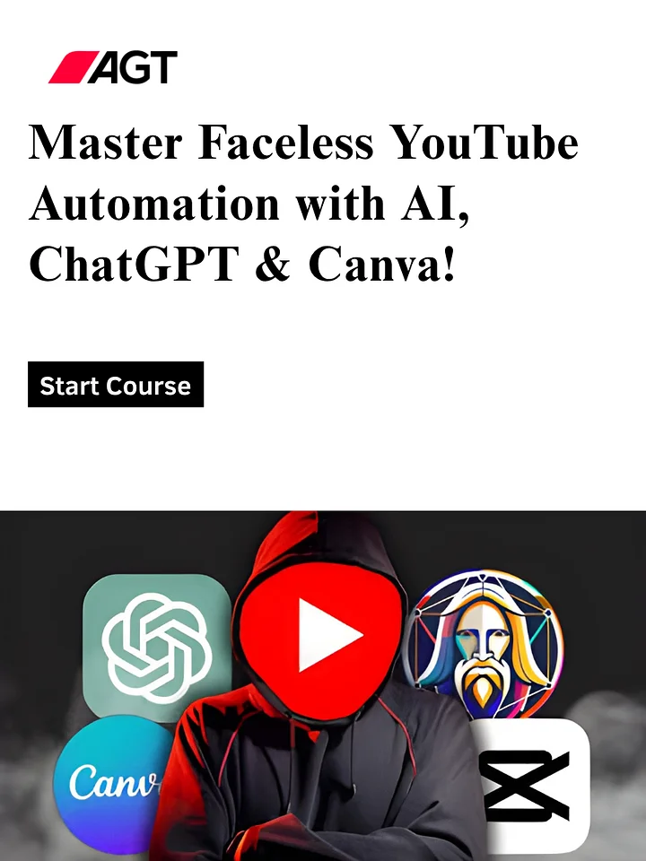 Master Faceless YouTube Automation with AI, ChatGPT & Canva! product image (1)