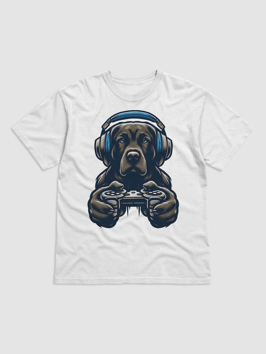 Pawsome Gamer Dog Tee White T-Shirt product image (1)
