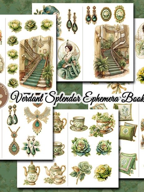 Verdant of Splendor - Diary of an Emerald Queen Ephemera kit product image (3)