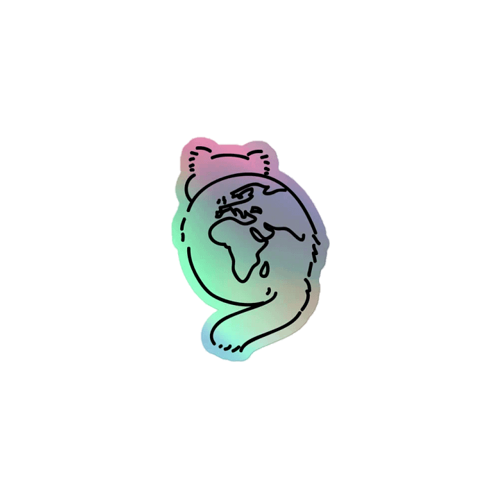 Planet Manul Africa & Europe - Holo Sticker product image (1)