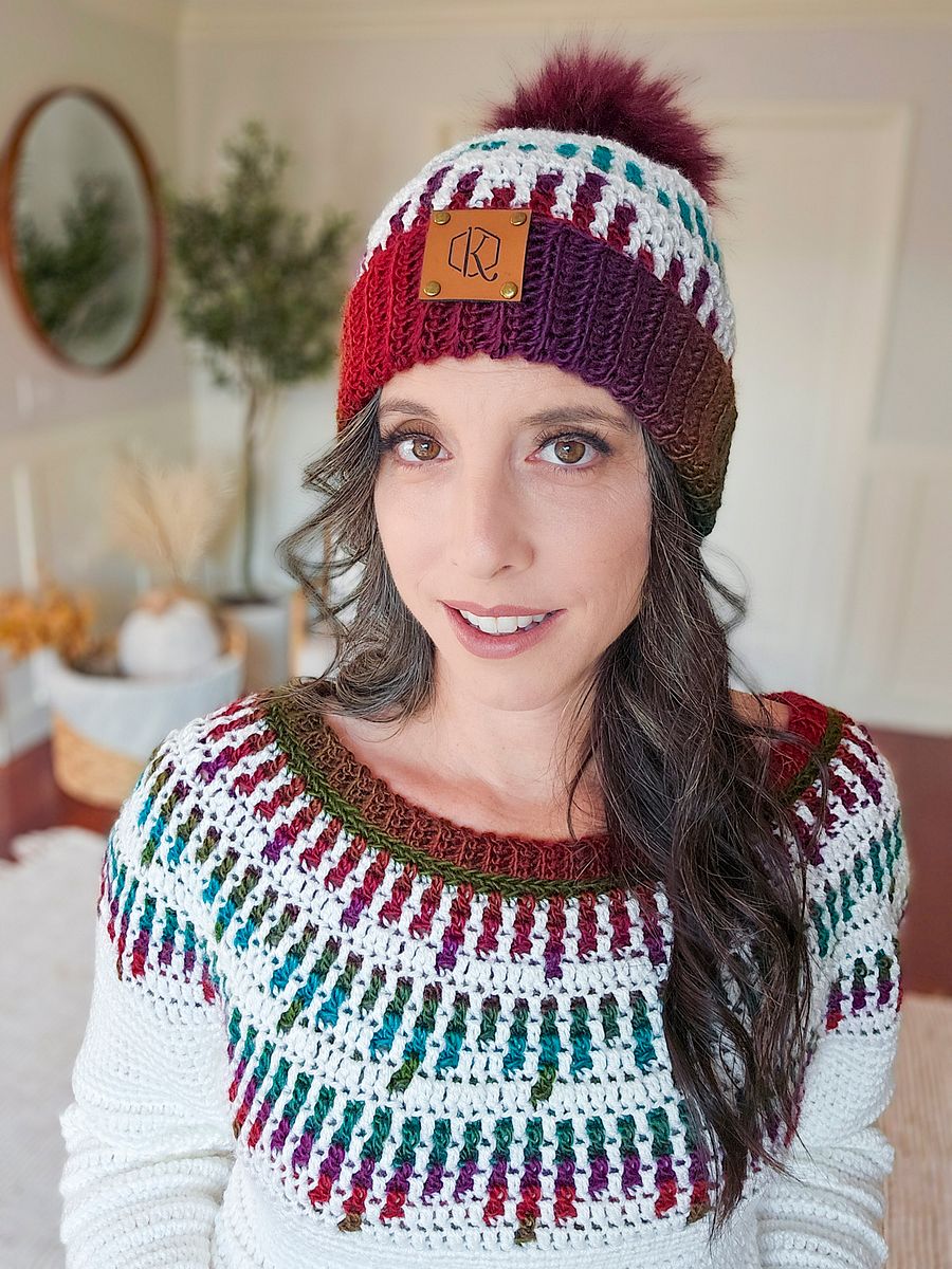 Mosaic Ridge Crochet Hat Pattern (Baby - Adult Sizes + Video Tutorial product image (7)