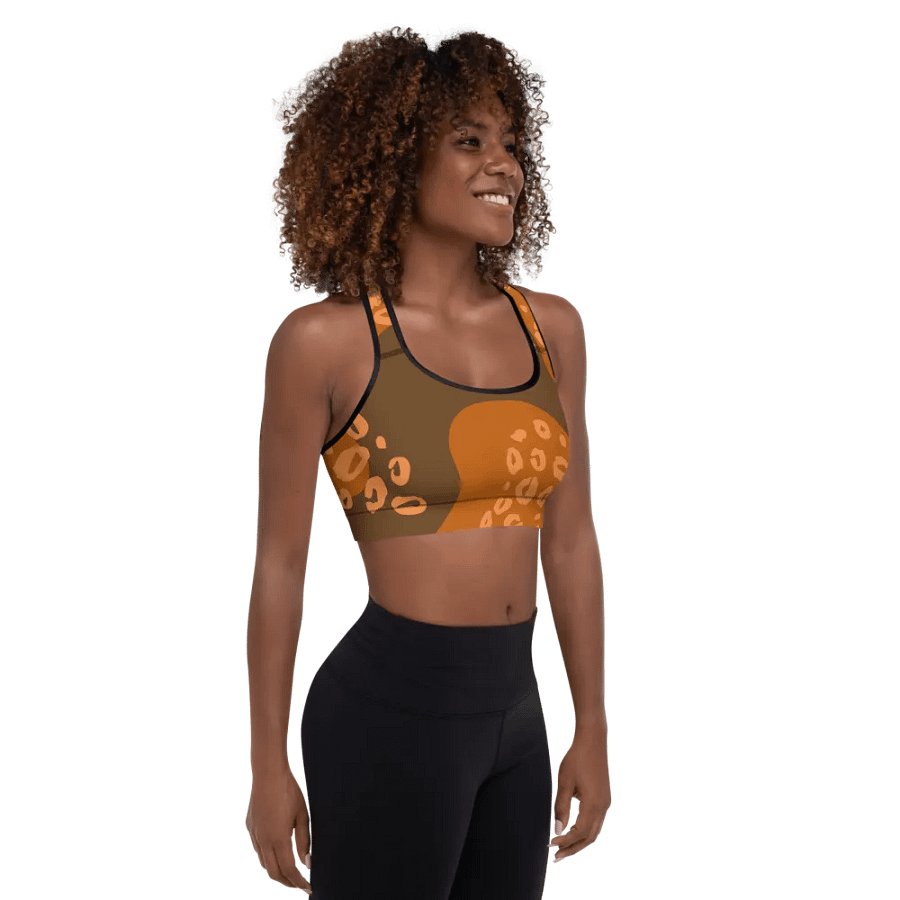 Flowing Orange Camo Sports Bra product image (4)