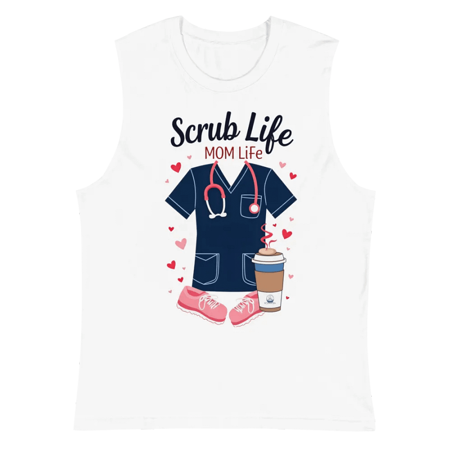 Mom Life Scrub Life Muscle Tank product image (2)