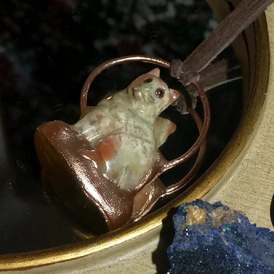 Agate Cat & Tigers Eye Amulet product image (1)