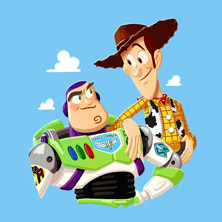 Buzz & Woody Print (6x6") product image (1)