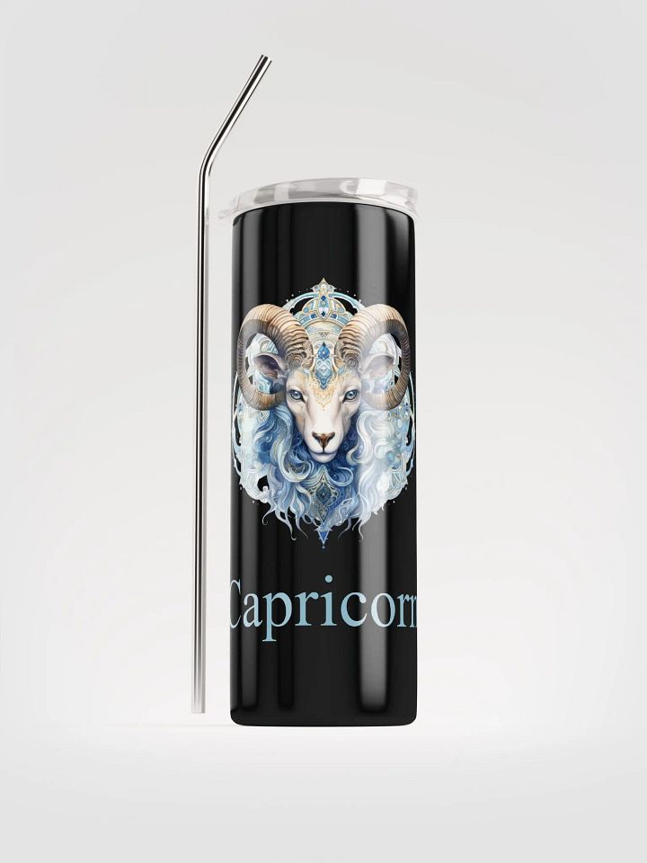 Blue Capricorn Zodiac Stainless Steel Tumbler: Sip in Zodiac Splendor product image (1)
