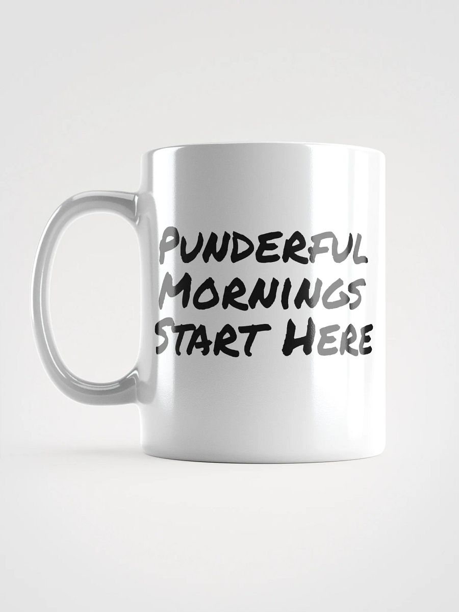 "Punderful Mornings" Spiky Silhouette White Mug product image (16)