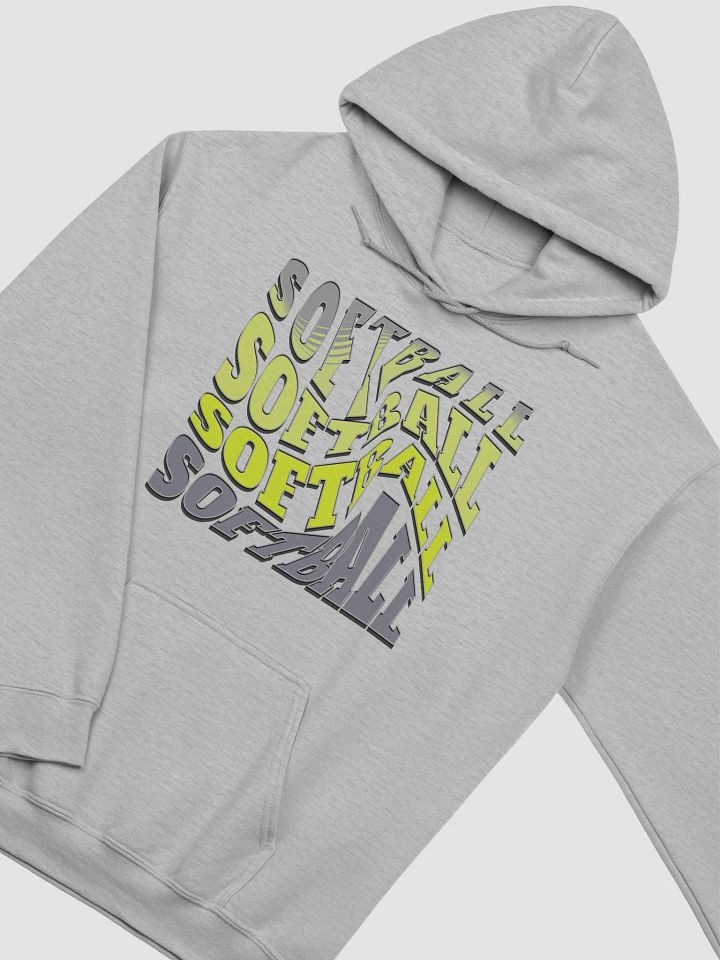 Swirl Softball Typography Explosion Hoodie product image (26)