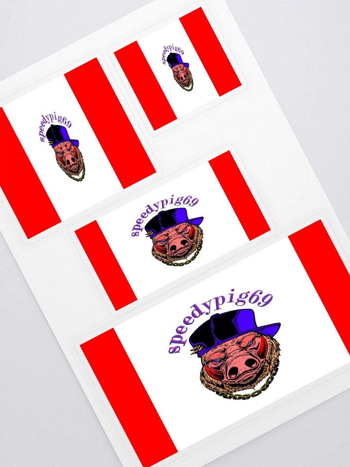 SpeedyPig69 Flag Sticker Sheet product image (1)