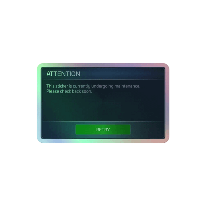 Maintenance Holographic Sticker product image (1)