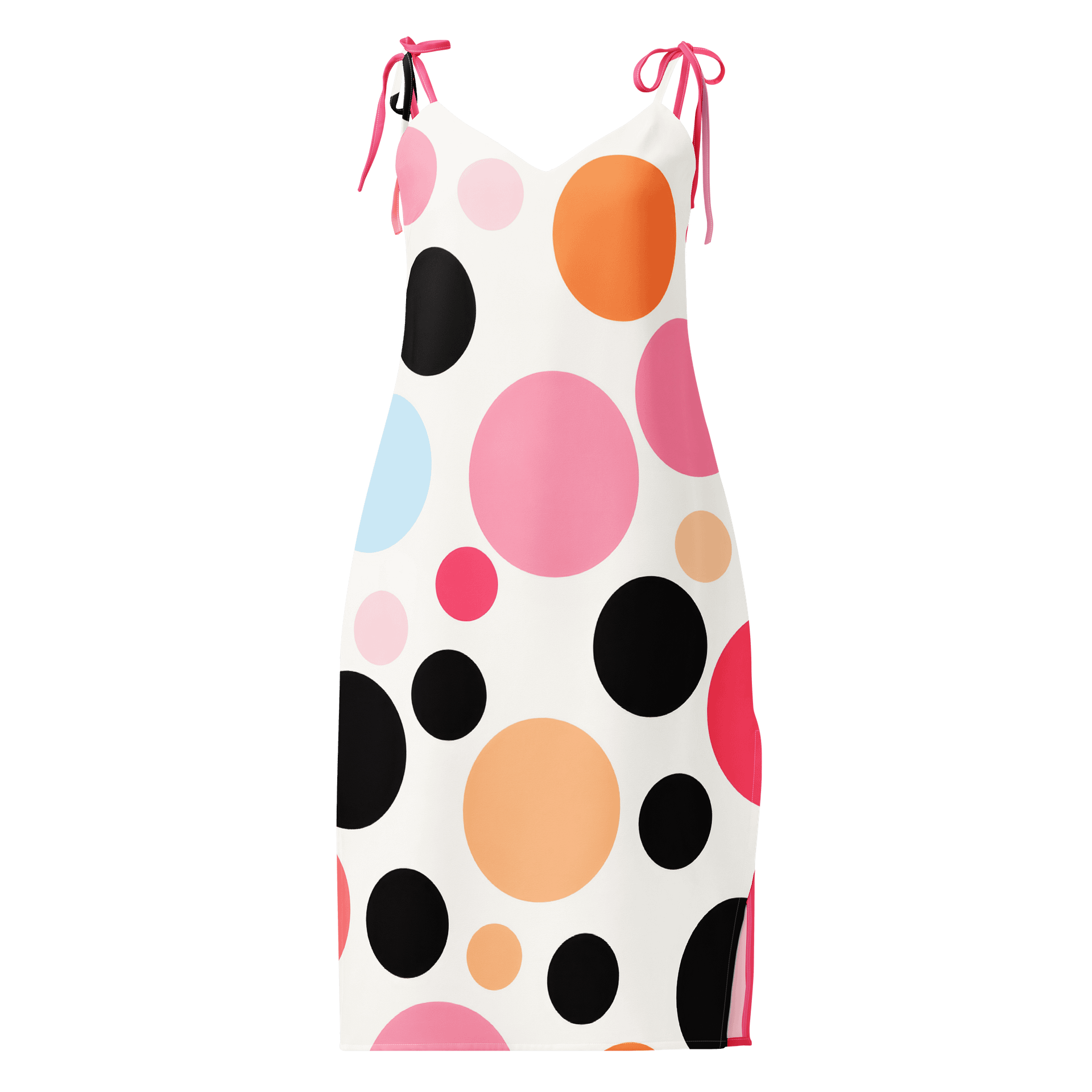 Multi-Colored Polka Dot Chiffon Slip Dress product image (1)