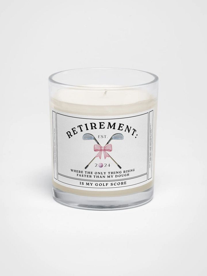 Personalized retirement coquette gift for a golfer - Soy wax vegan candle product image (2)