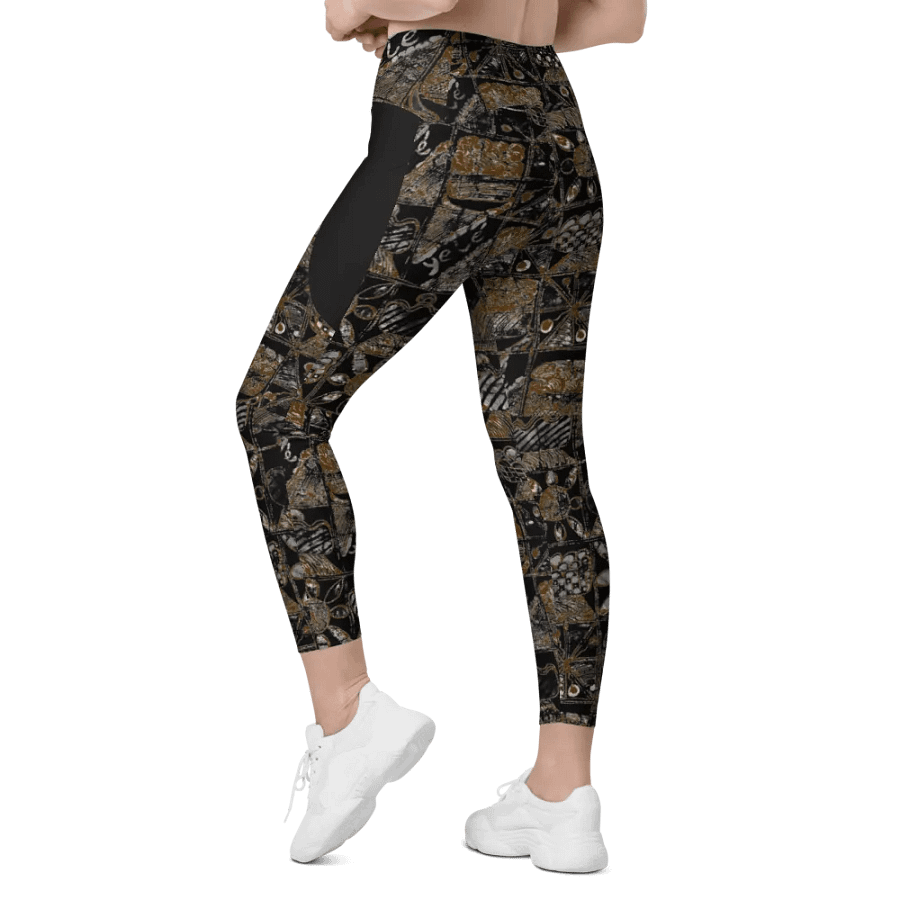 Festivity Print Crossover Leggings with Pockets product image (12)