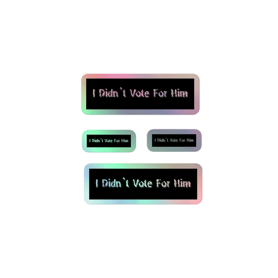 Resistor, I Didn't Vote for Him(words only), Holo Sticker Pack product image (1)