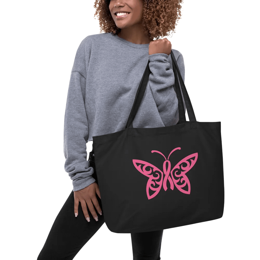 Butterfly Cancer Ribbon Bag product image (5)