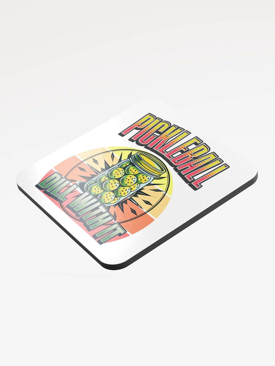 Dill With It Pickleball Cork Coaster product image (3)