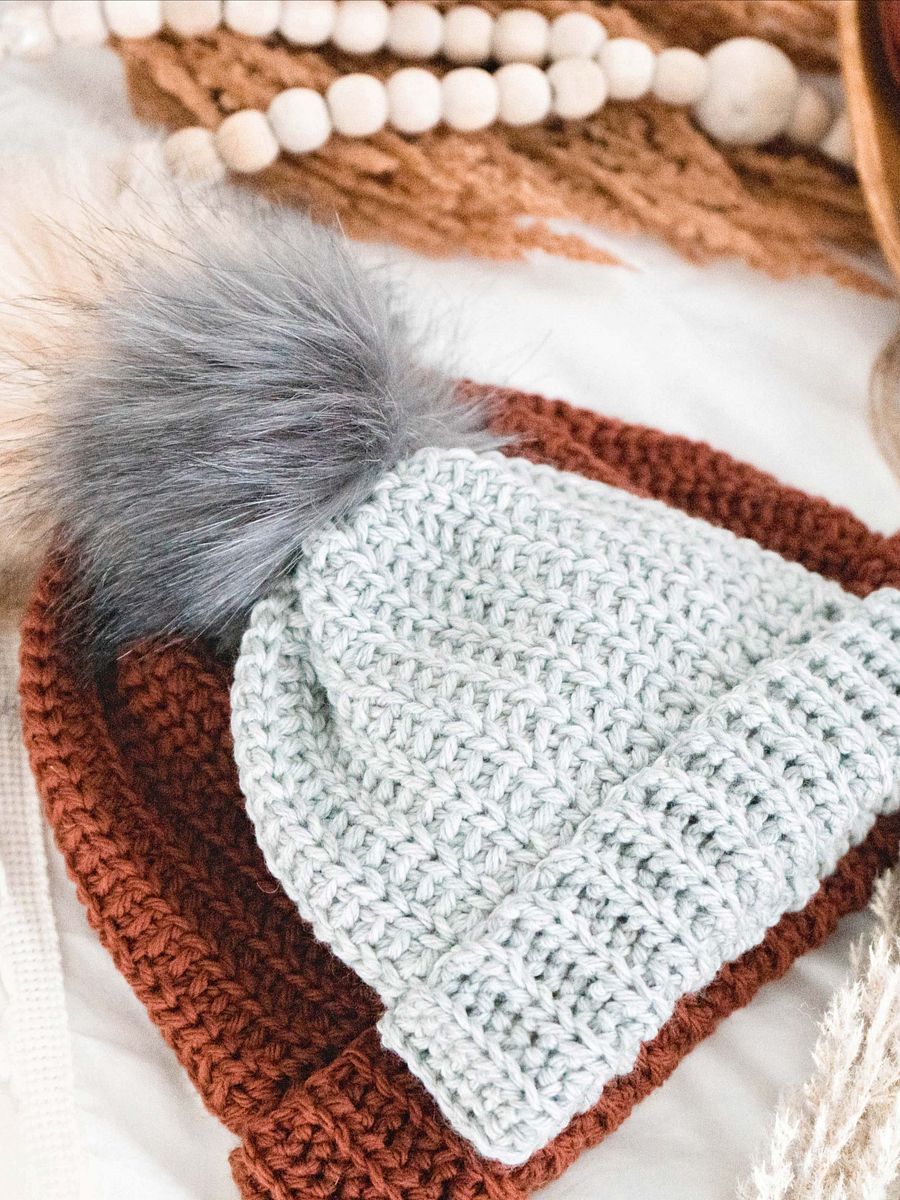 Crochet Knit Purl Hat Video Tutorial (5 Sizes) product image (5)