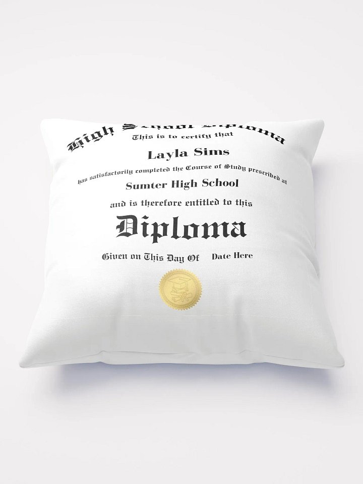 Personalize Diploma Pillow product image (1)