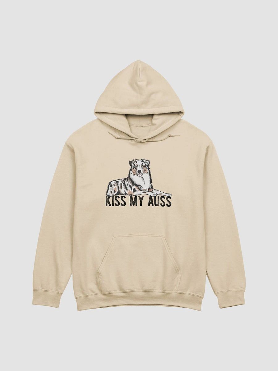 Kiss My Auss Hoodie | Hooded Sweatshirt for Australian Shepherd(Blue Merle) Dog Owners product image (20)