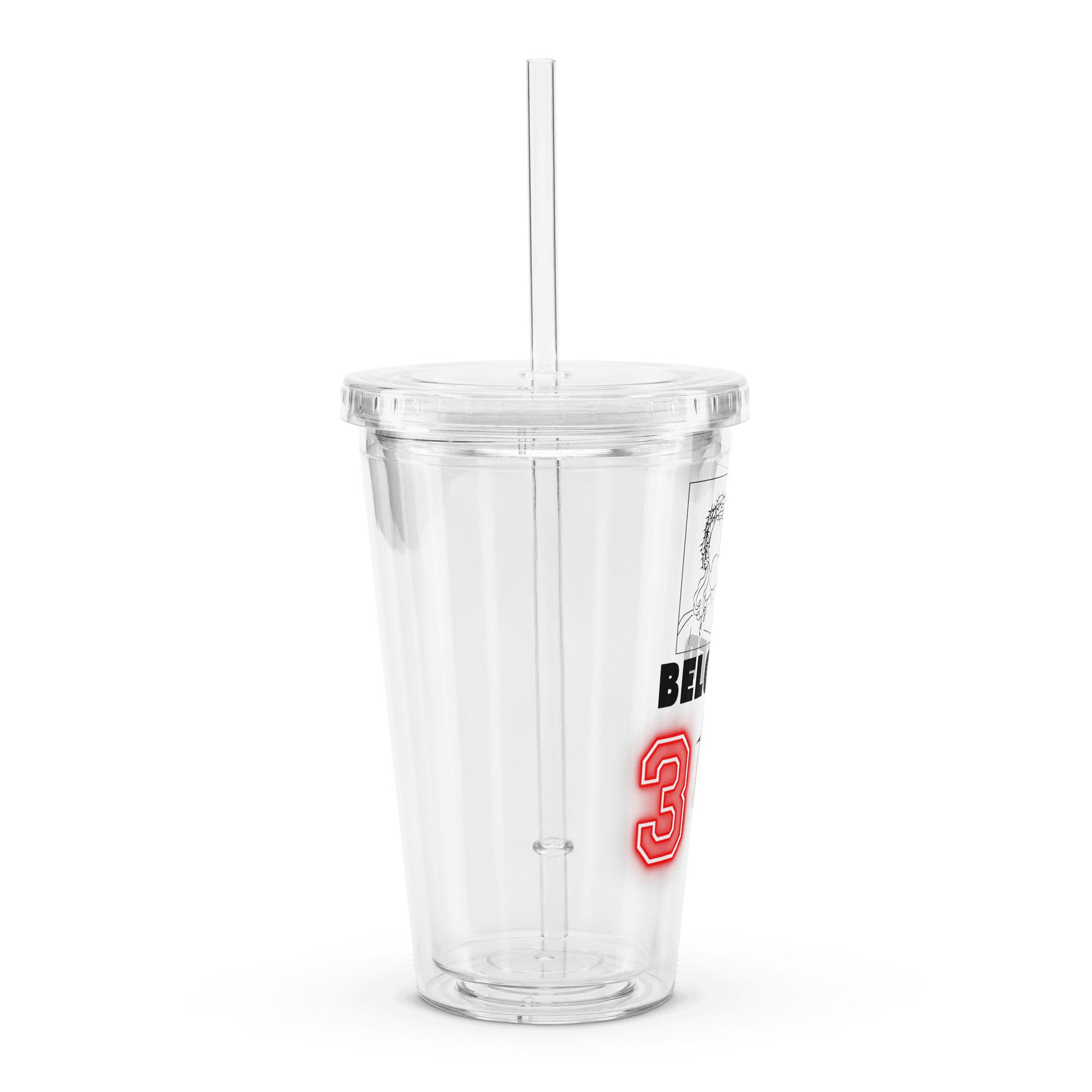 Beloved 3:16 Double Wall Clear Plastic Tumbler product image (3)
