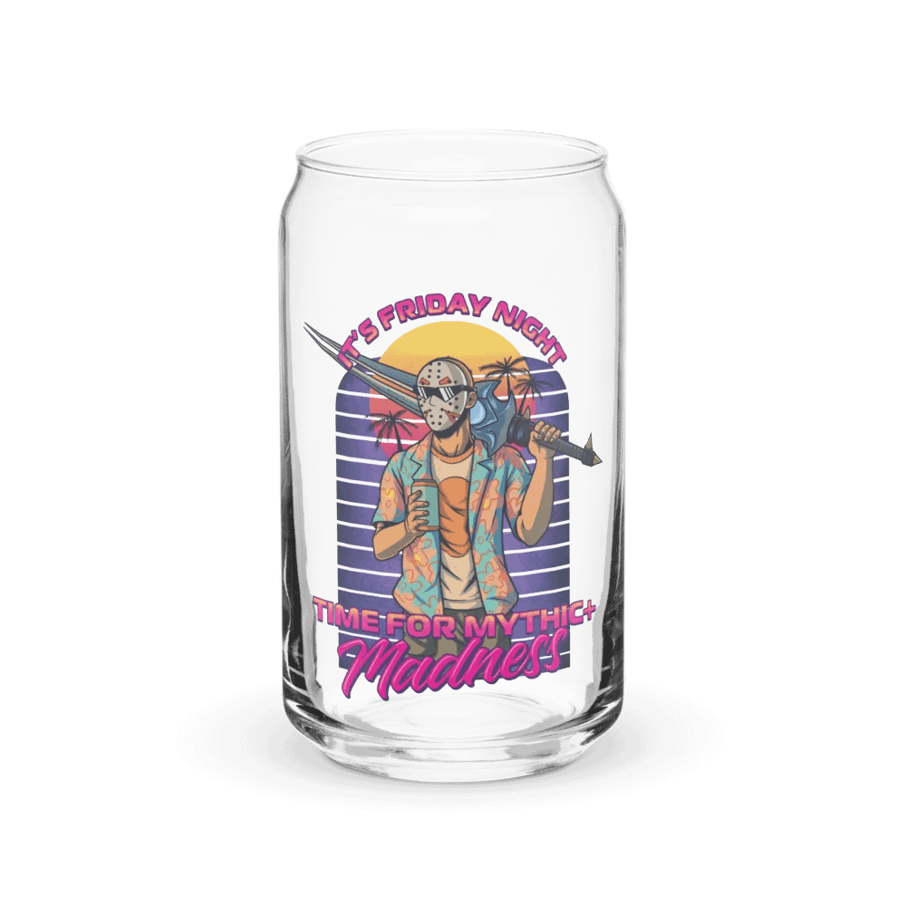 Synthwave Mythic+ Madness Can-Shaped Glass product image (1)