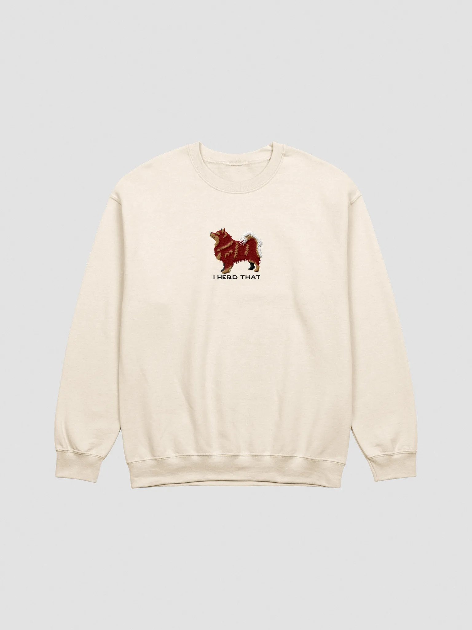 I Herd That Sweatshirt (Embroidered) of a Finnish Lapphund(Red) product image (3)