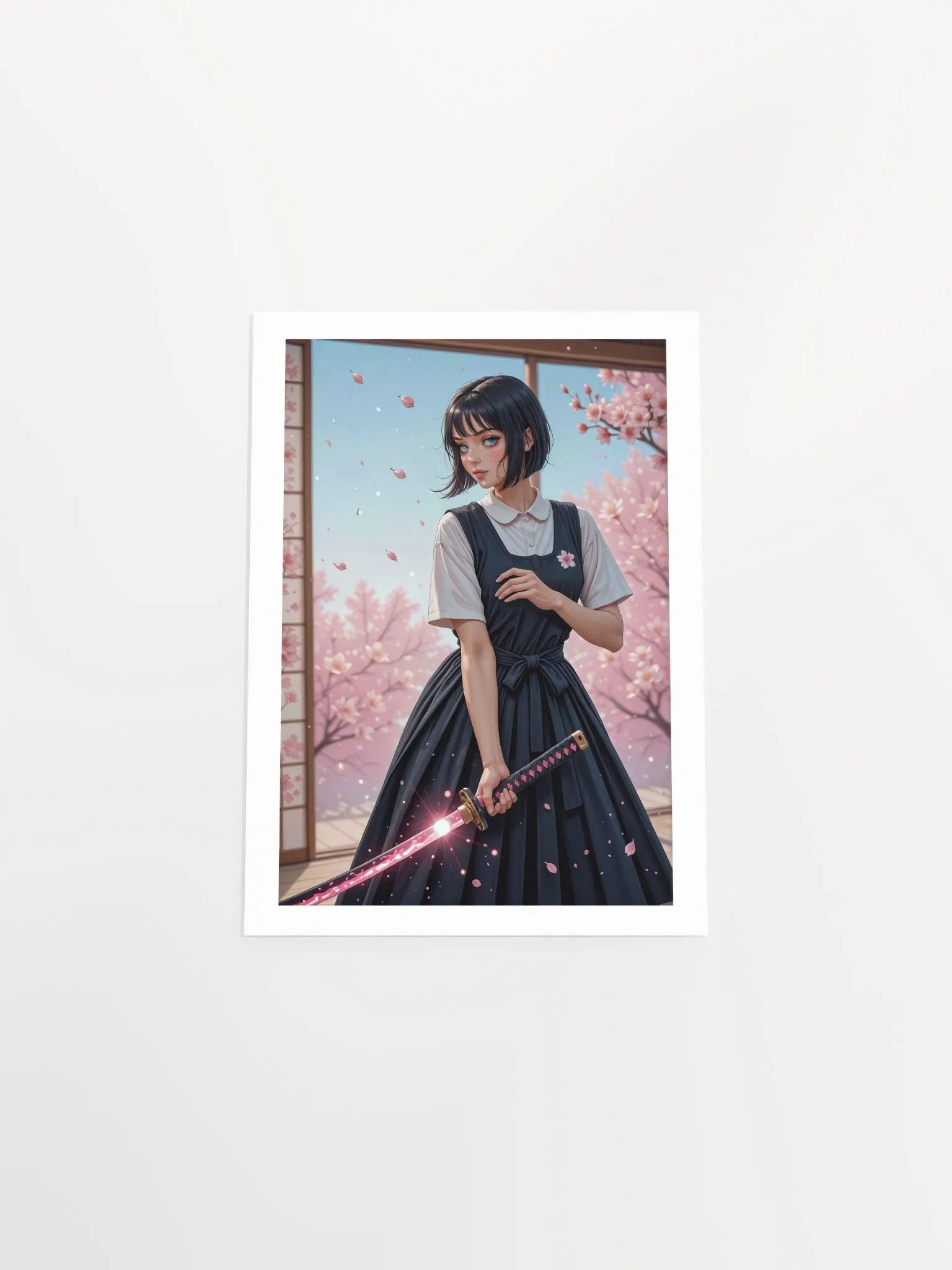 Cherry Blossom Samurai Girl Wall Art Poster product image (5)
