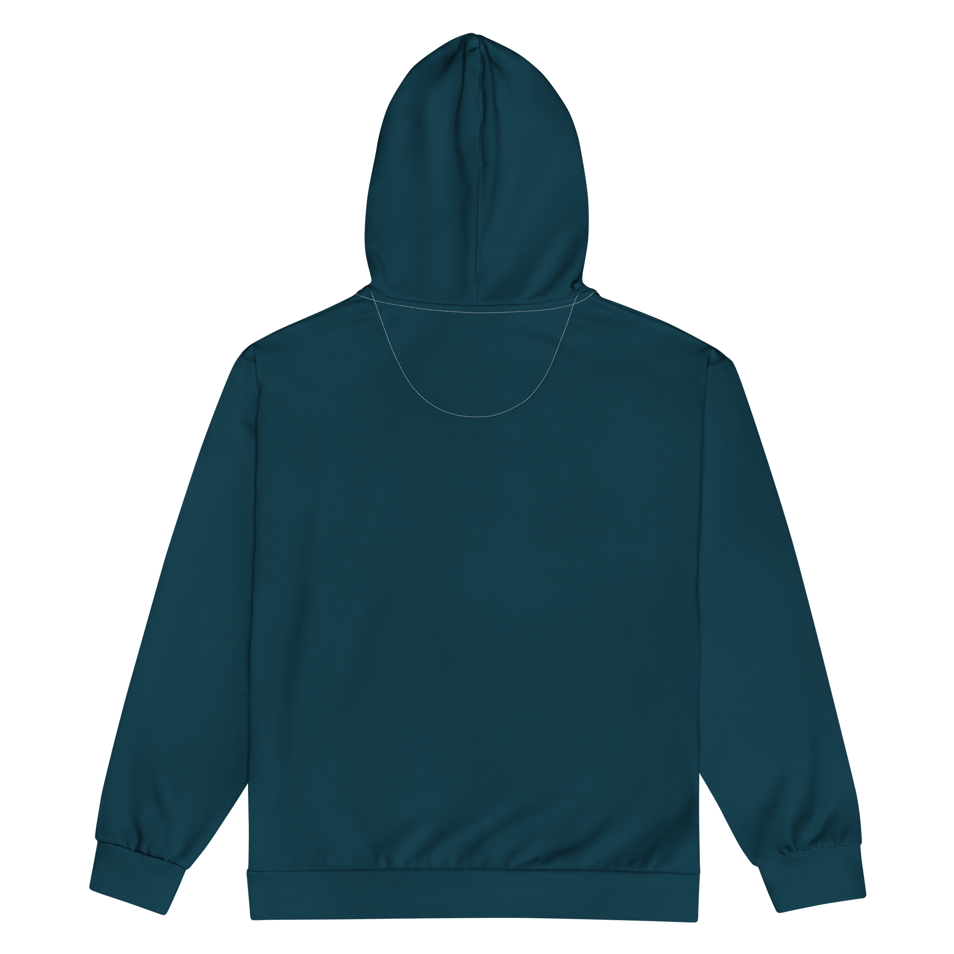 Nantucket Rain Dark Blue Solid Color Eco Friendly Unisex Zip Hoodie product image (2)
