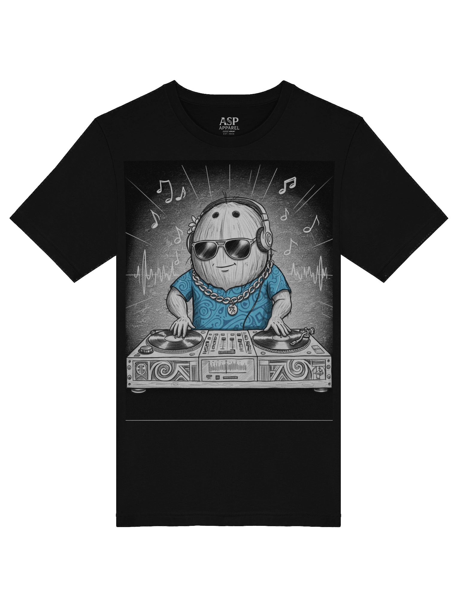 Urban Polynesian Dj Coconut T-shirt Design product image (5)