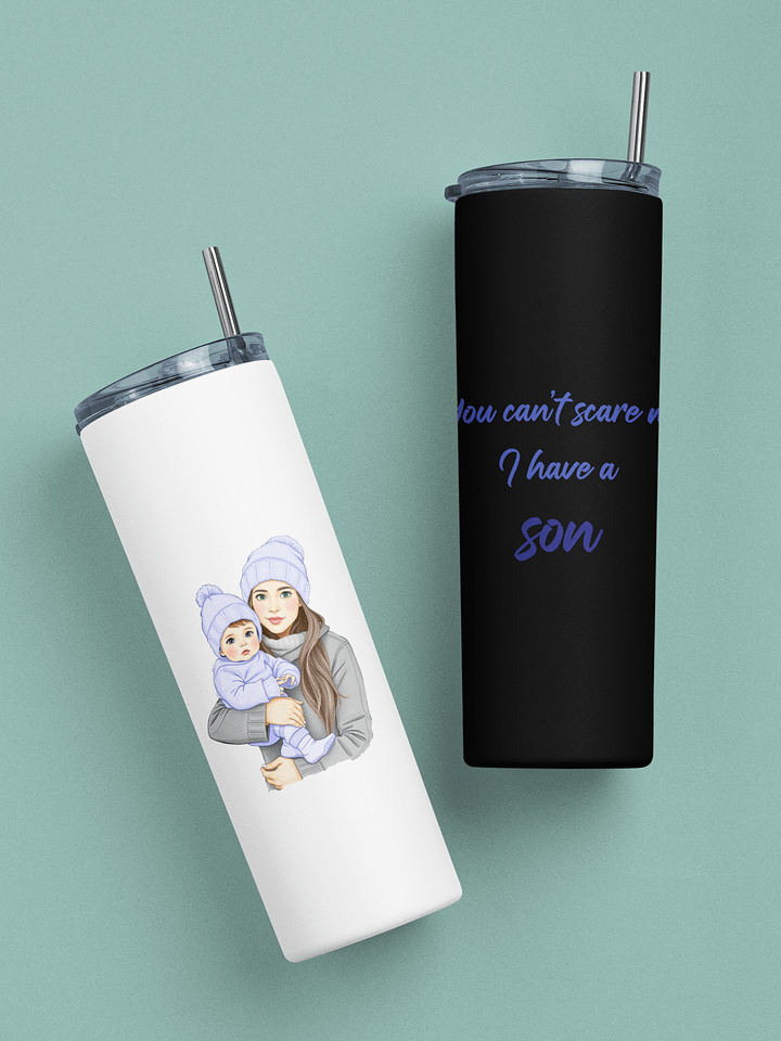 Stay Refreshed, Mama - Tumbler for Boy Moms - Green eyes, Blonde hair product image (1)
