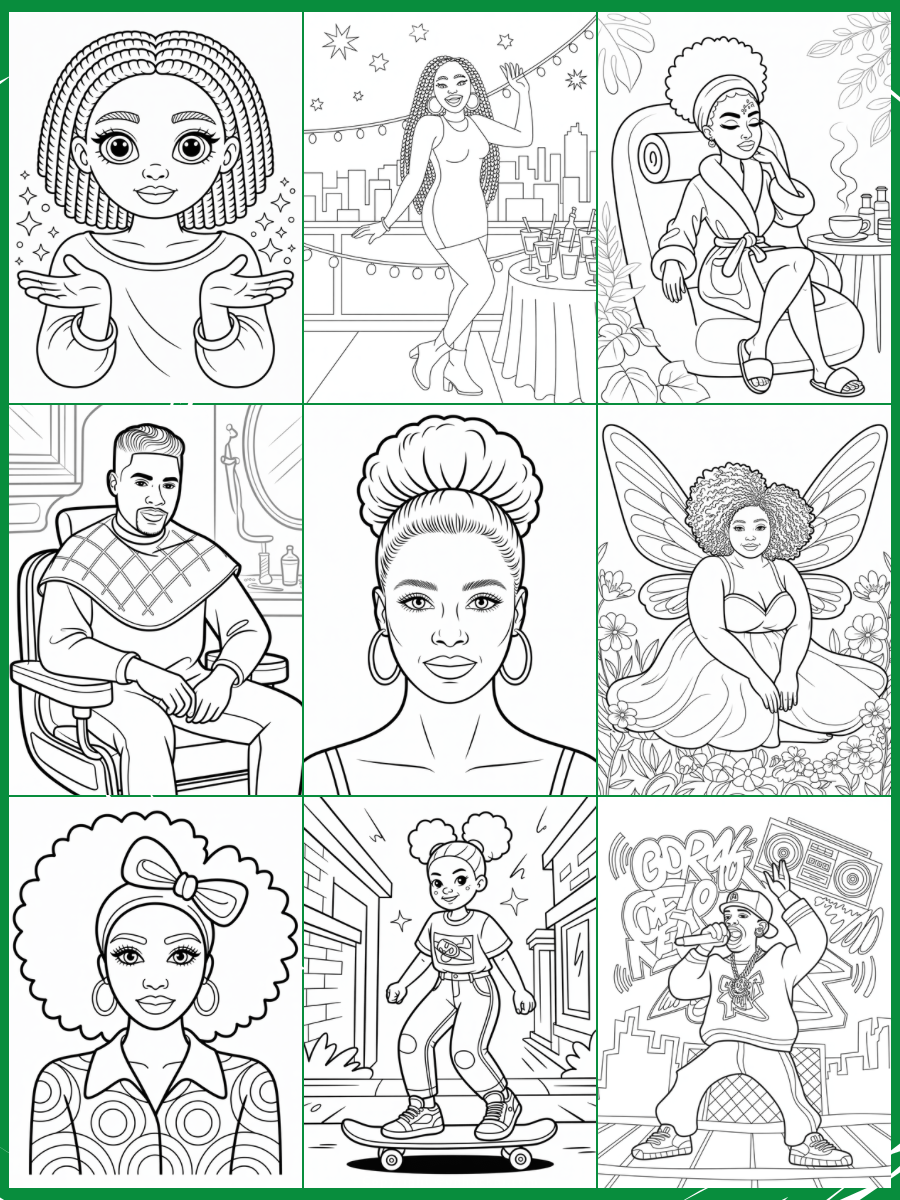 50+ African American Coloring Prompts for Ideogram Ai product image (3)