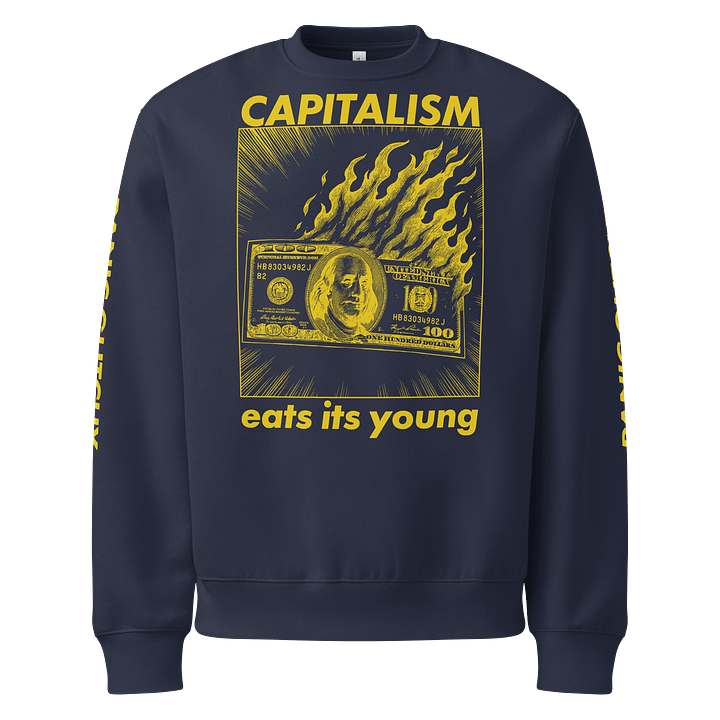 Capitalism Eas its Young Golden Oversized Sweatshirt product image (5)