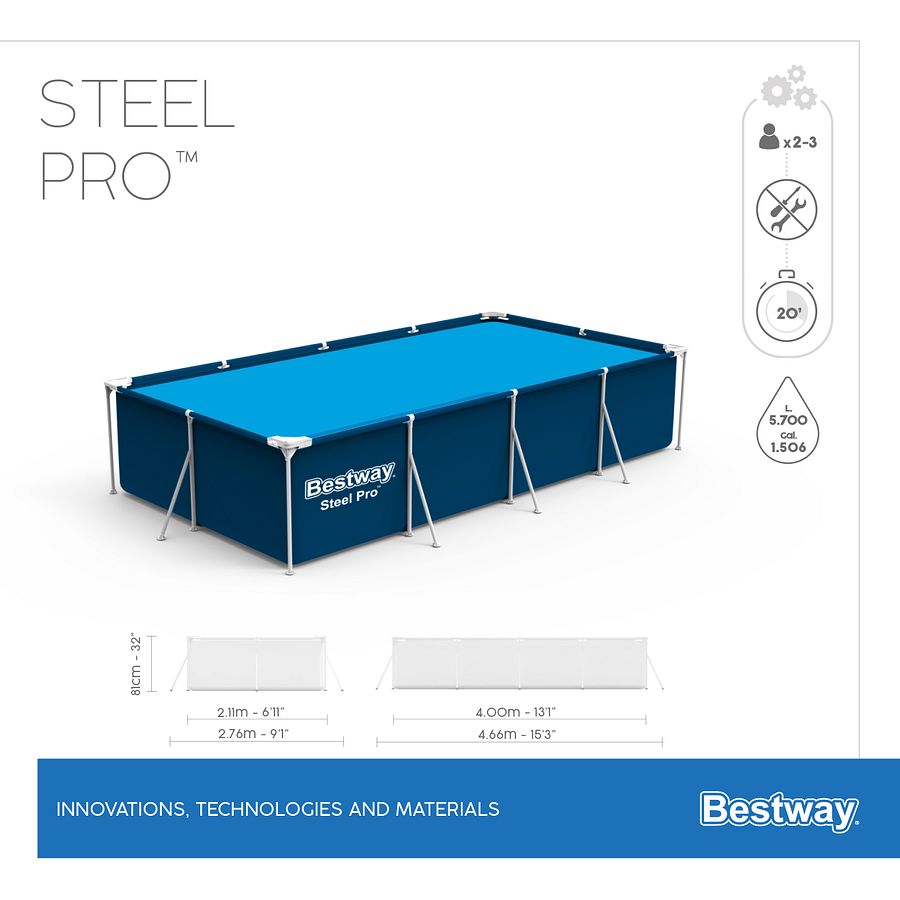 56424 - Steel Pro 13.1 ft x 6.11 ft x 32 in (Pool Set) product image (11)