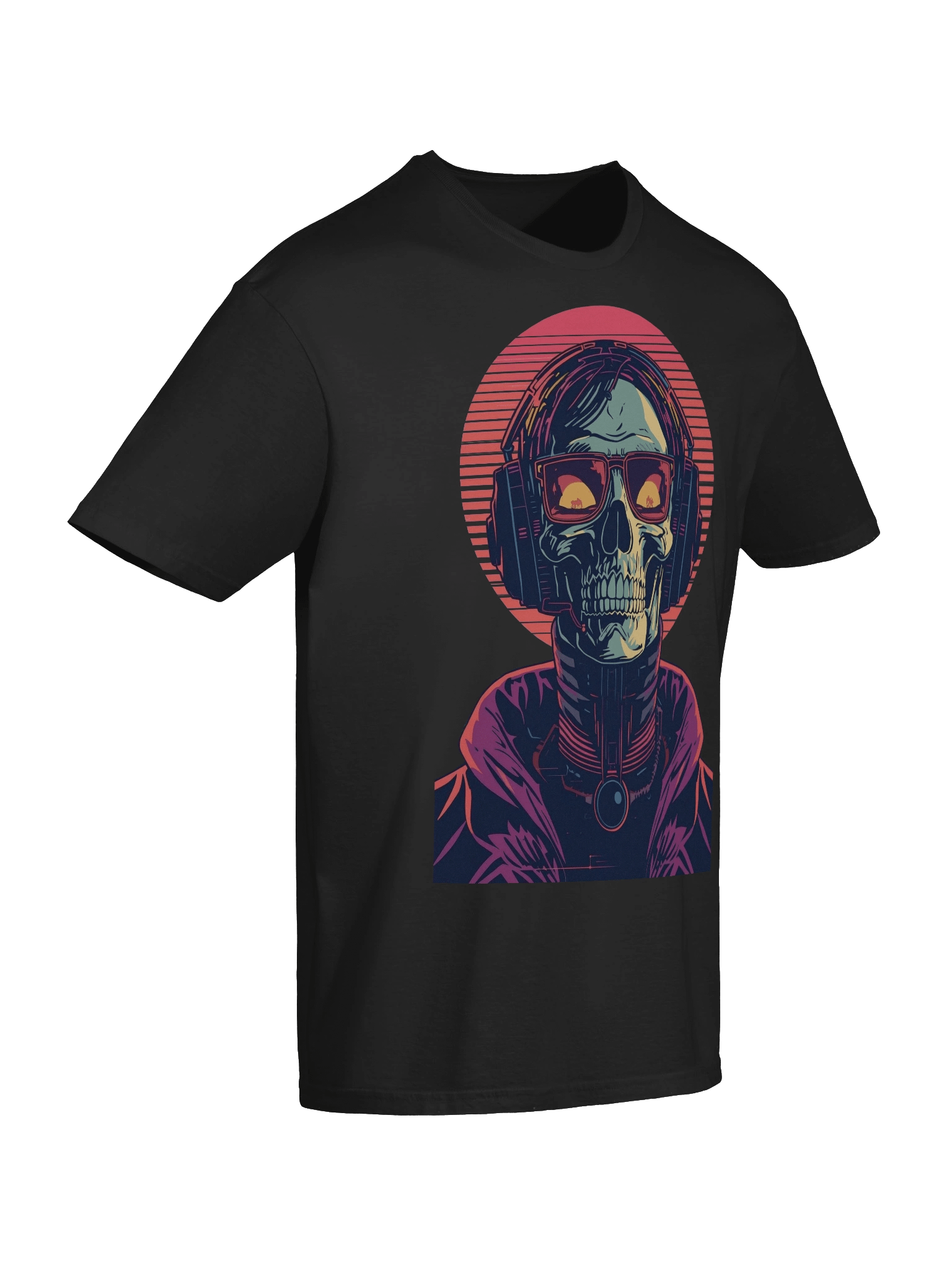 Neon DJ Skull T-Shirt product image (7)