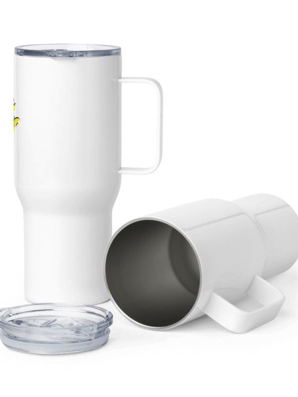 Taza de viaje blanca de acero inoxidable edición TryTiger product image (7)