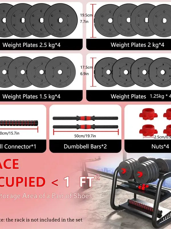 Dumbbells Barbell Set 30KG product image (2)