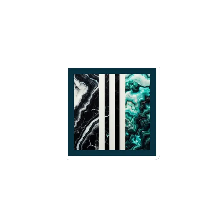 Marble & Malachite Fusion , Slimline, Die-Cut Magnet product image (1)