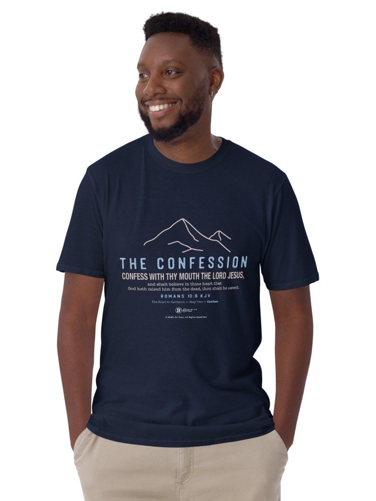 T-Shirt, The Road to Salvation, Step 2, CONFESSION/Confess, Short-Sleeve Unisex T-Shirt product image (3)