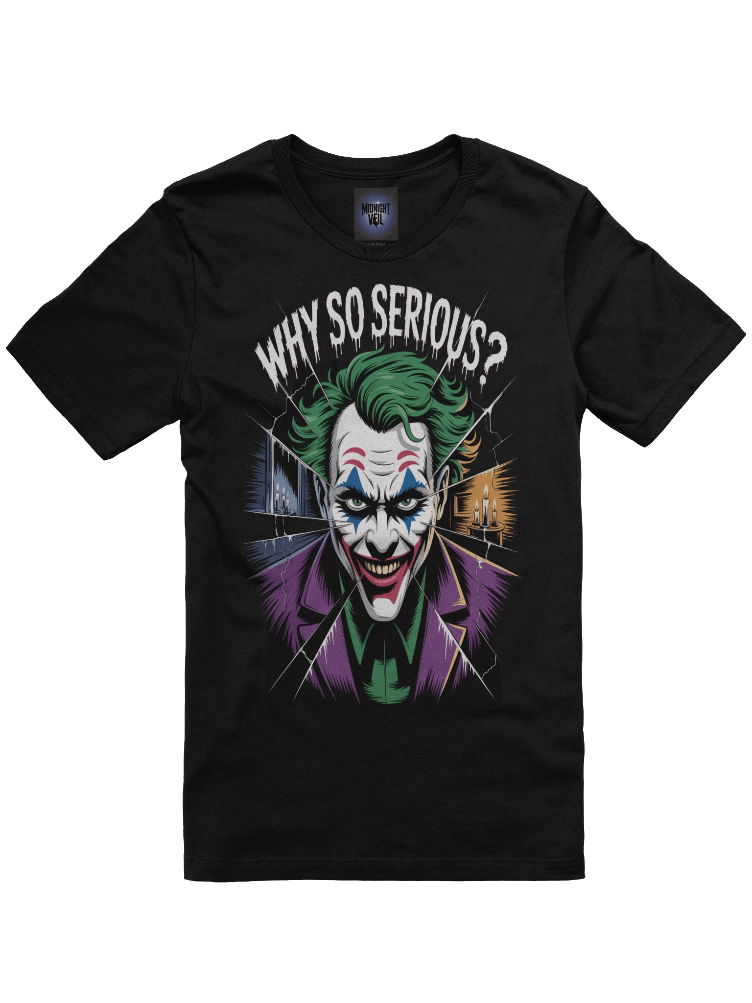 Joker 'Why So Serious?' Shattered Reflection Supersoft T-Shirt product image (3)