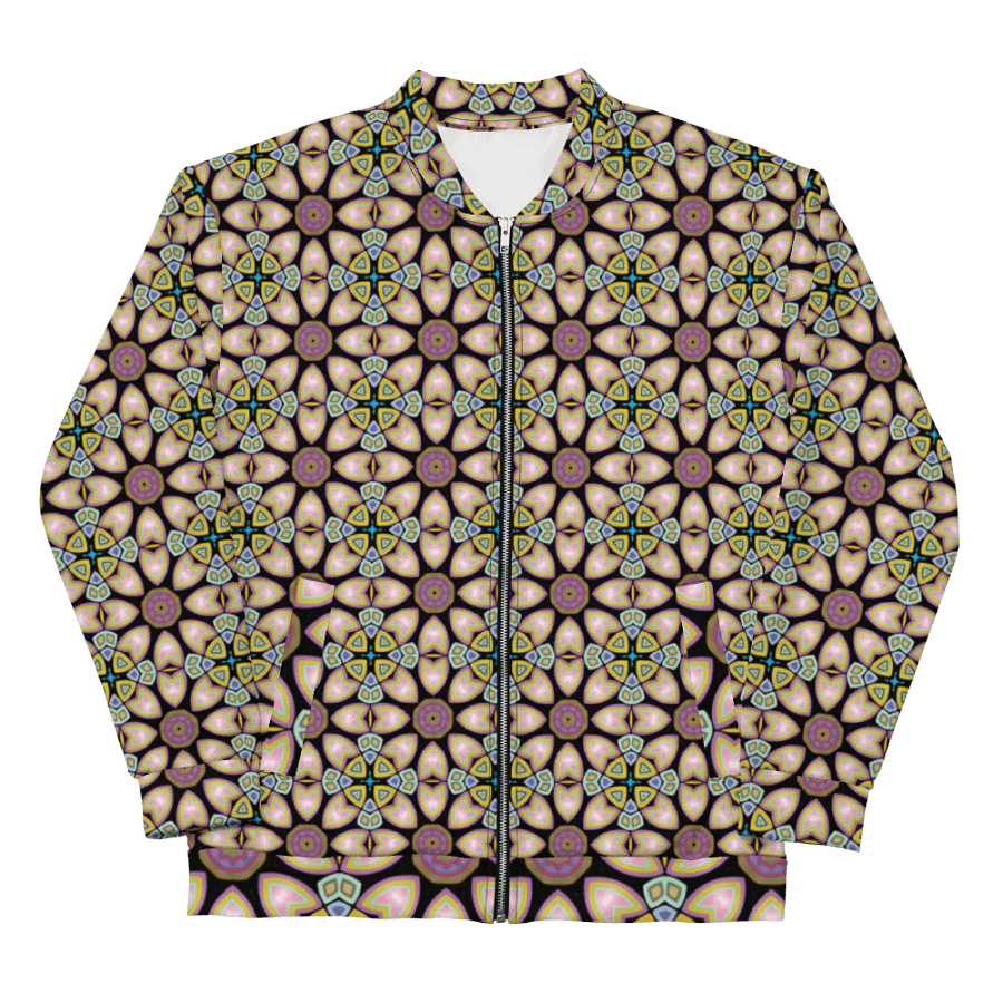 Fractal Batik Purple Bomber Jacket product image (5)