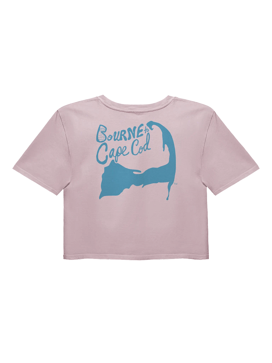 BOURNE to Cape Cod™ | Women's Crop Top | Soft, Stylish, Breezy | BRN.2C.C.™ | Deep Sky Blue Logo product image (19)