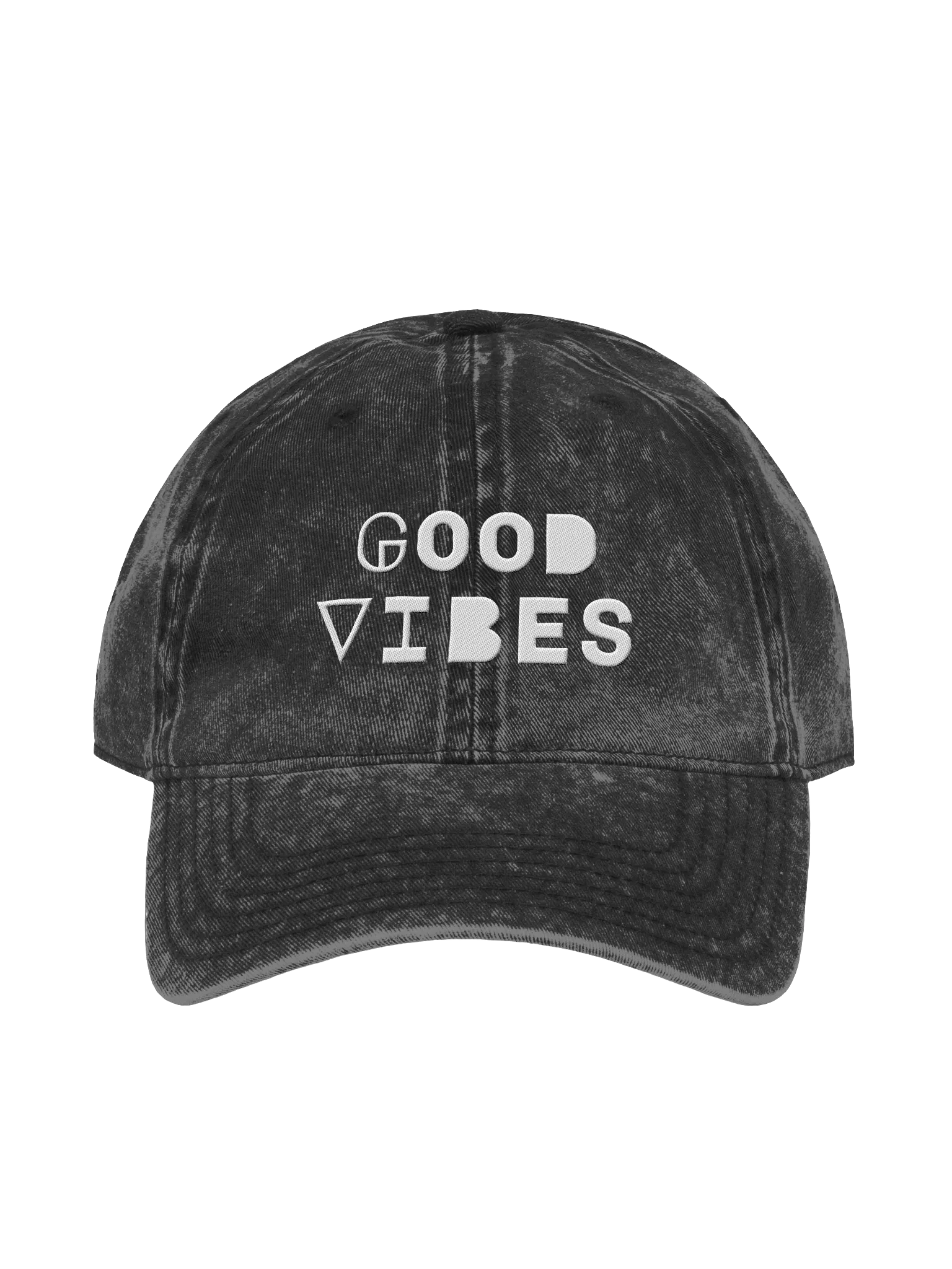 Embroidered Good Vibes Vintage Wash Dad Hat product image (1)