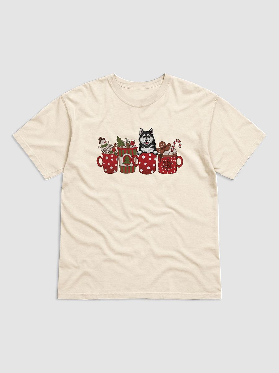 Cute Pomsky in a Christmas Cup T-Shirt | Funny Christmas Pup in a Cup product image (14)