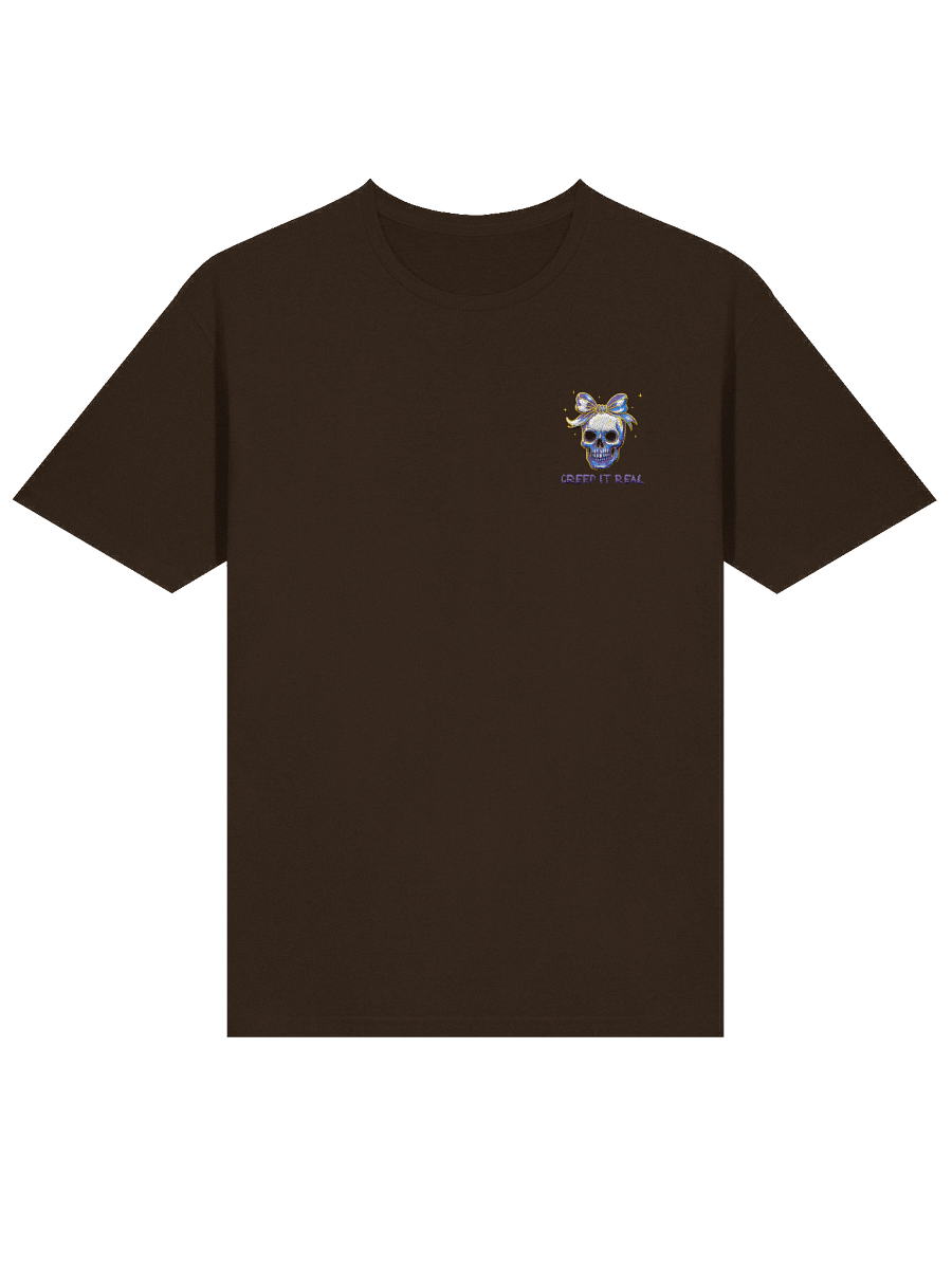 Creep It Real Stylized Skull Embroidered T-Shirt product image (7)