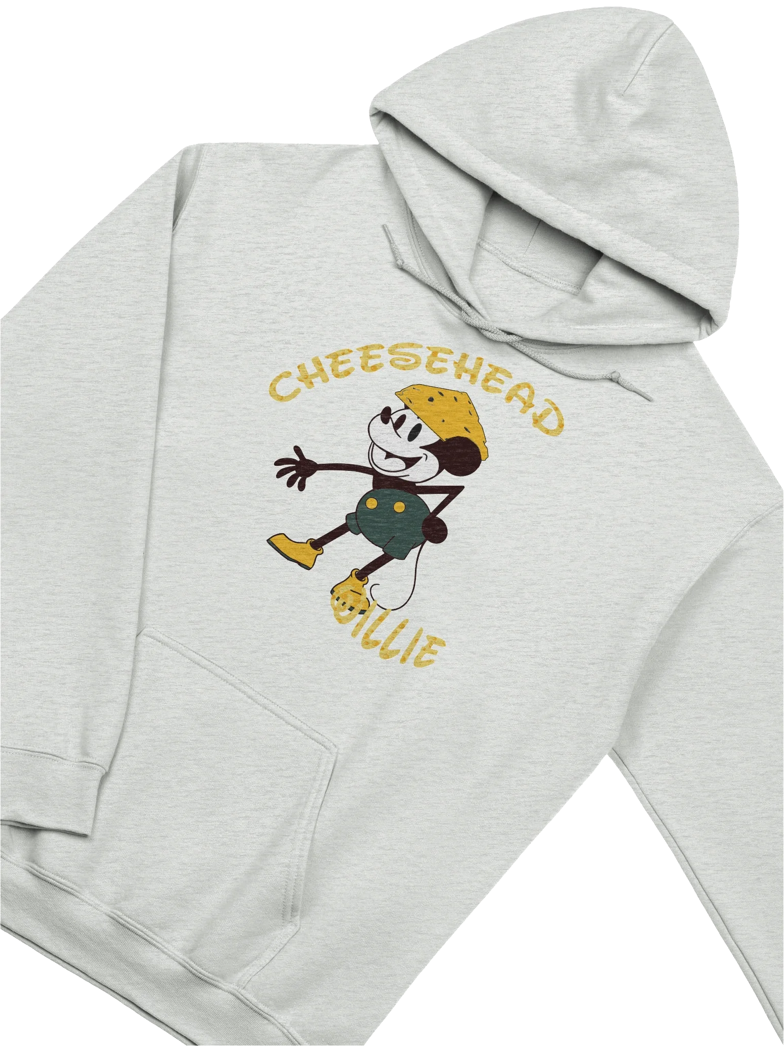 Cheesehead Willie Cartoon Hoodie Light Color product image (15)