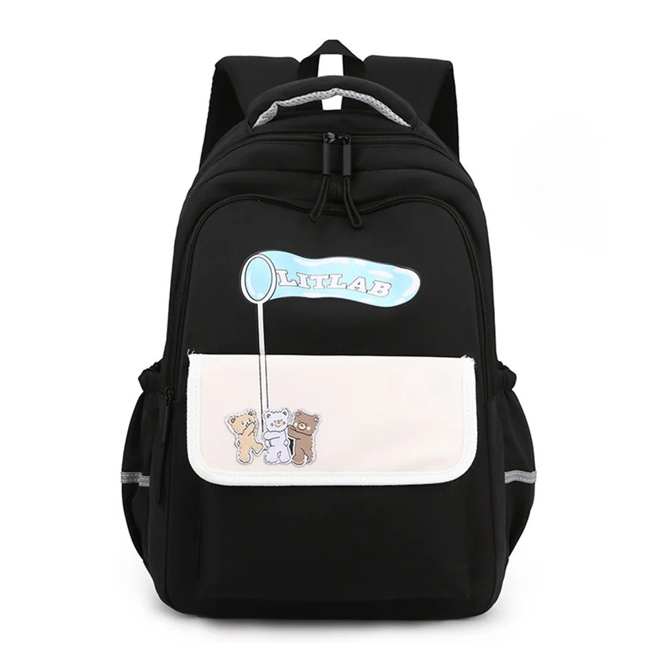 Letter Cute Schoolbag Women's Color Contrast Patchwork Backpack product image (2)