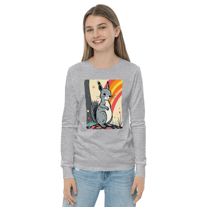 Rainbow Squirrel Youth Long Sleeve Tee product image (2)