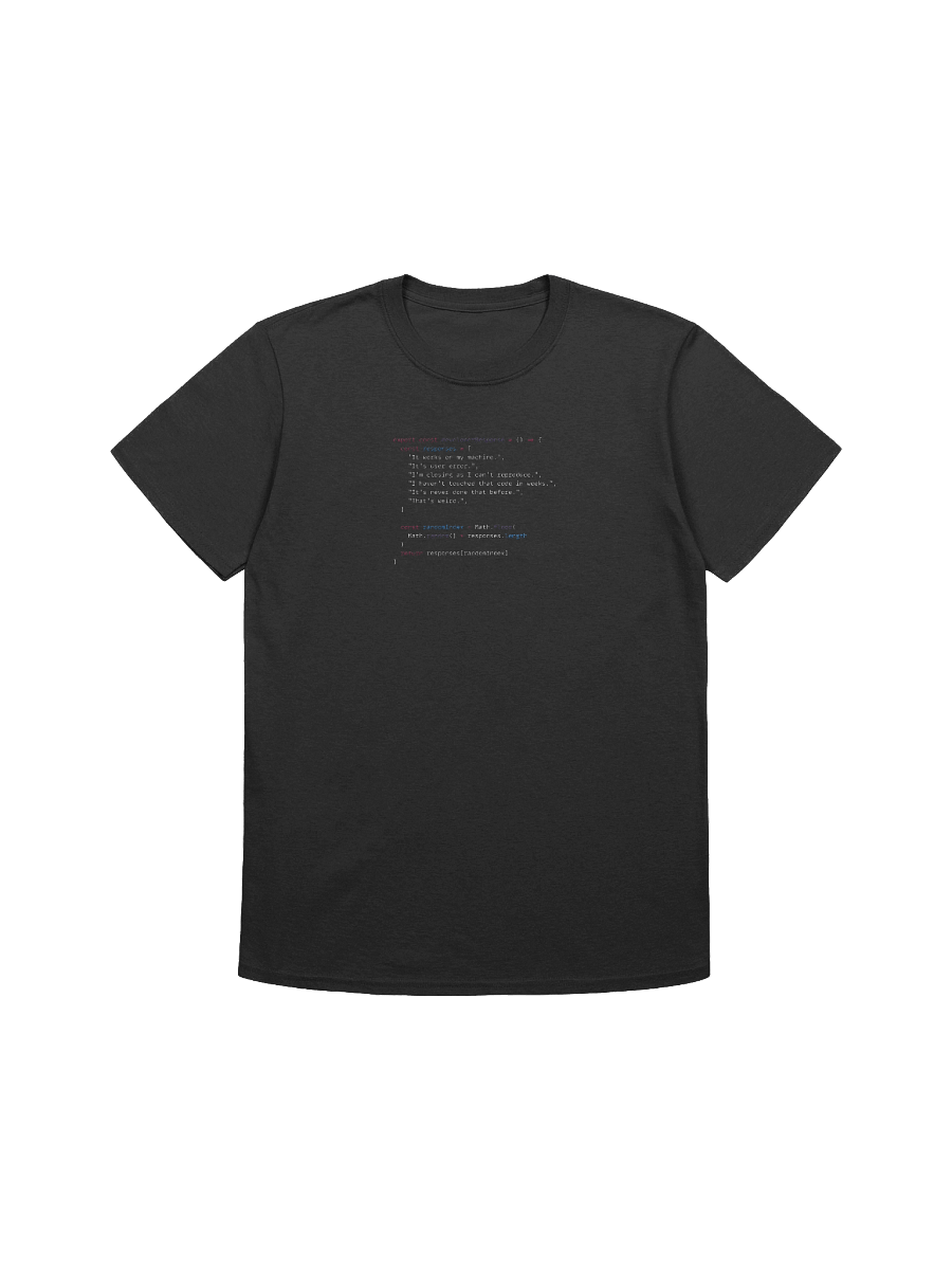 Developer Excuse Javascript Embroidered T-Shirt - Dark product image (11)